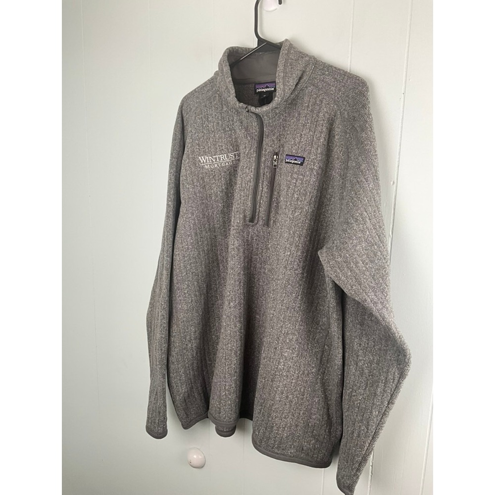 Patagonia Better Sweater 1/4 Zip Mens XXL Grey Fleece Pullover 25300FA19